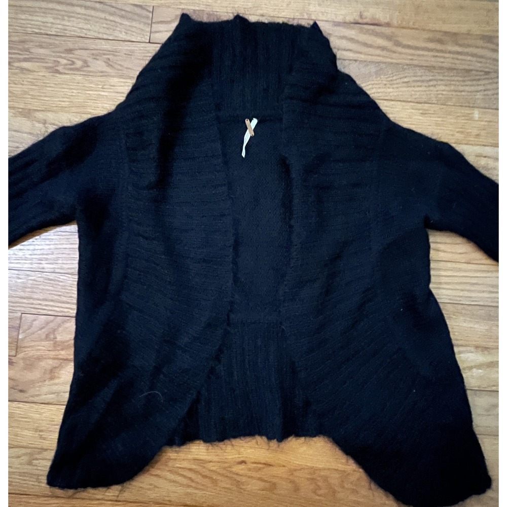 Free People Black Mohair Angora Open Cardigan Sweater Women S